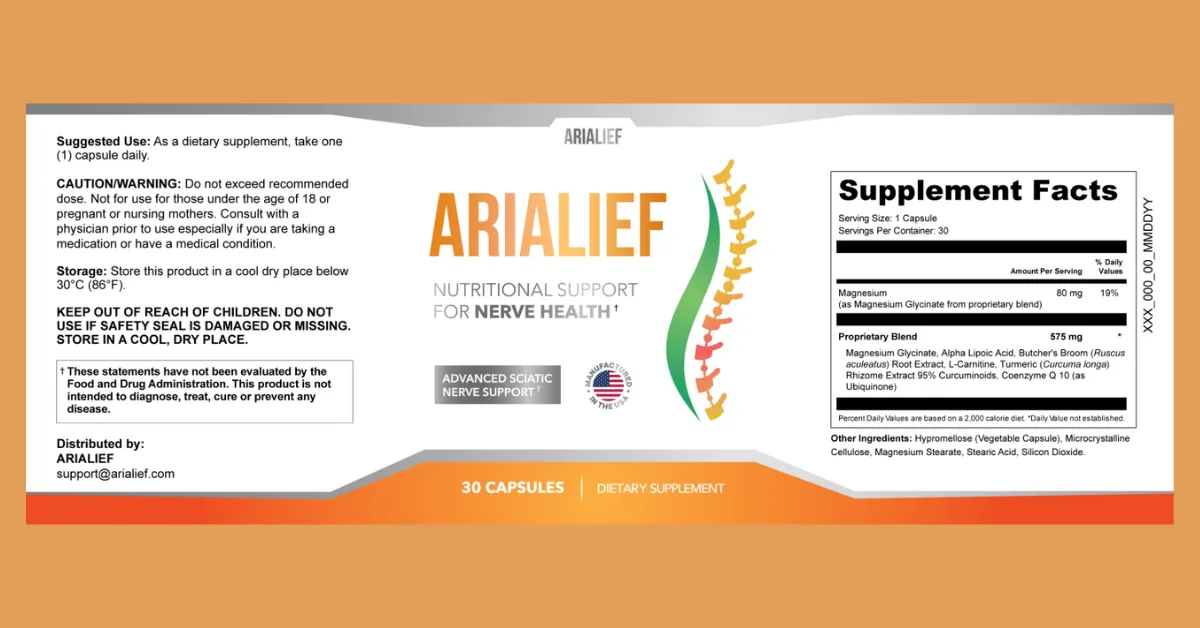 Arialief Supplement Facts