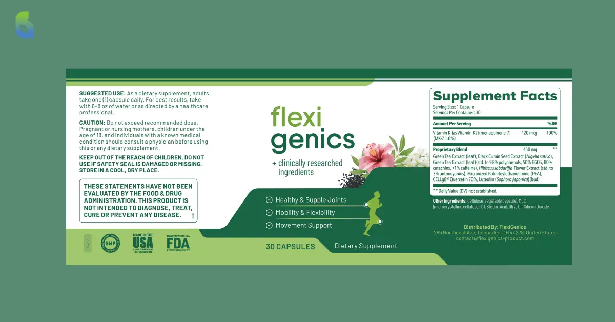 FlexiGenics Potential side effects &supplement facts